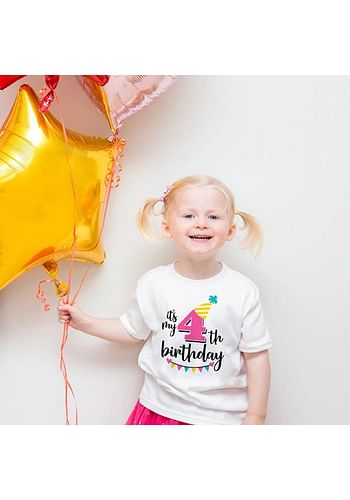 Its My 7th Birthday Party Boys and Girls Costume Tshirt Memorable Gift Idea Amazing Photoshoot Prop  - Pink