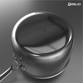 DELICI DTMP 16 Tri-Ply Stainless Steel Milk Pan with Premium SS Handle