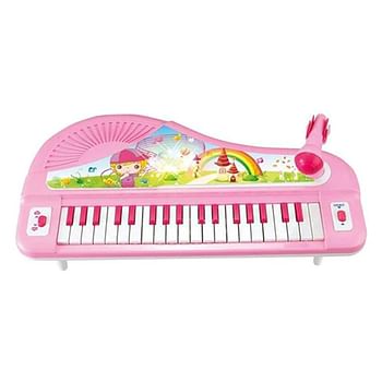 37-Keys Piano Keyboard Musical Set for Kids with Microphone - Pink | Activity Game & Entertainment