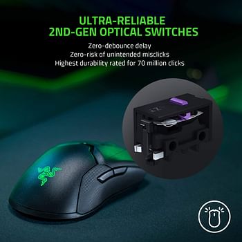 Razer Viper Ultimate Hyperspeed Lightest Wireless Gaming Mouse RGB Charging Dock - RZ01-03050100-R3G1