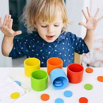 Color Sorting Montessori Cup Set for Kids GB 6675