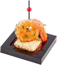 Cubic Square Appetizer Plate, Snack Plate, Mini Plate - Black - 2.5 Inches - 100ct Box - Restaurantware