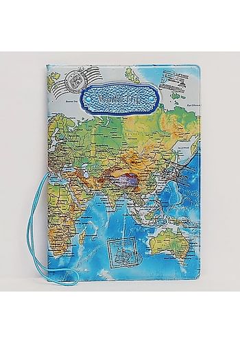 World Trip Passport Cover | Ticket & Documents Holder | Travel Wallet - Blue