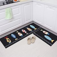 Kitchen Rug Mat 2pcs Set-Cushioned Anti-Fatigue Runner Floor Comfort mats