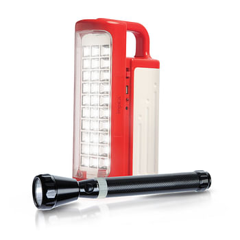 Impex CB 2283 LED Flashlight and Rechargeable LED Lantern Combo featuring Super Bright SMD LED