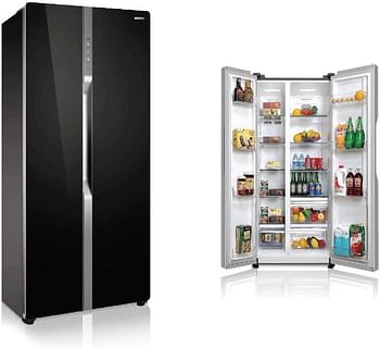 Geepas 550L Side-by-Side Refrigerator GRFS5507BTN