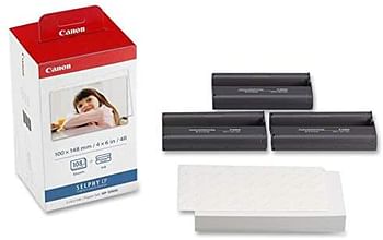 Canon Kp-108 Color Ink Paper Set, Postcard Size 100 X 148 mm, 108 Sheets Selphy Cp, 3115B00[(Aa], White