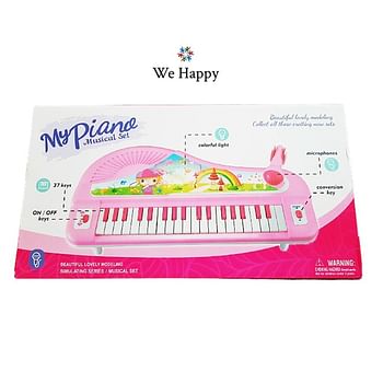37-Keys Piano Keyboard Musical Set for Kids with Microphone - Pink | Activity Game & Entertainment