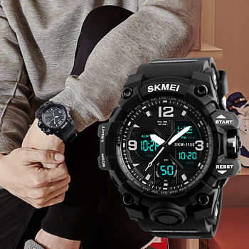 SKMEI 1155 Sports Water Resist Original Wrist Watch for Men - Black