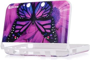 Richen Plastic Hard Shell Case for Nintendo New 3DS XL LL - Starry Sky - Purple Butterfly