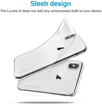 جراب بروميت iPhone X ، جراب مرن نحيف للغاية وشفاف من خشب التنوب الشفاف مع غطاء واقٍ مقاوم للخدش ومقاوم للصدمات لهاتف Apple iPhone X / iPhone 10 ، Lucent-X