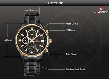 NAVIFORCE NF9089 Classic Casual Business Male Watches Stainless Steel Waterproof Wristwatch Quartz Date Display Clock Relogio Masculino BB