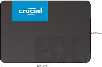 CRUCIAL CT1000BX500SSD1 1TB BX500 2.5-inch Serial ATA 3D NAND Internal Solid State Drive, Black