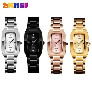 SKMEI 1400 Women's Luxury Quartz Simple Waterproof Stainless Steel Watch  Black
