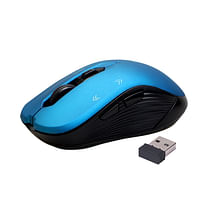 Promate 2.4G Wireless Mouse, Portable Optical Tracking Mouse with Mini USB Receiver, 800/1200/1600 DPI Switch, 10m Working Range and 6 Programmable Buttons for iMac, MacBook, Alienware, ASUS, Slider Blue