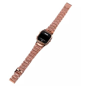 SKMEI 1679 Men / Women Digital Watch Touch Screen LED Display ElectronicI Sport Wristwatch Waterproof - Rose Gold