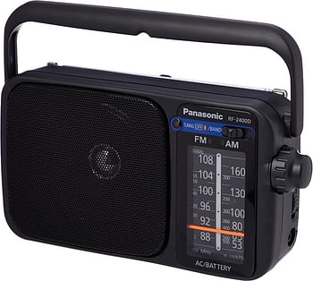 Panasonic RF-2400D Panasonic RF-2400D Portable Radio AM/FM 2Band Receiver Black