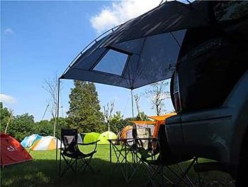 Hasika Light Weight Waterproof  Durable Tear Resistant  Multifunction Uses Auto Camping/SUV  MPV Trailer Teardrop Hatchback  Sedan Anti-uv Tent for Beach Camping/Traveling Tent/Shade