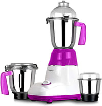 Impex  750W Powerful Motor 3 In 1 Mixer Grinder Blender with Stainless Steel Blade & Jars ABD Plastic Body Unbreakable Jar Caps