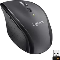 Logitech M705 Marathon Wireless Mouse, 2.4 GHz with USB Unifying Mini-Receiver, 1000 DPI Laser Grade Tracking, 7-Buttons, Extra Thumb Buttons, 3-Year Battery Life, PC / Mac / Laptop - Black