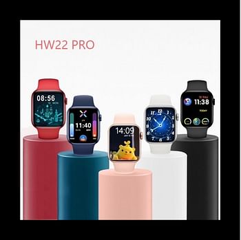 Smartwatch 2022 HW22 Pro with Wireless Charger Smart Watch 1.75inch Custom Dial Bluetooth Call 44mm Heart Rate Blood Pressure Fitness Tracker For Android / IOS  (Color : Black)