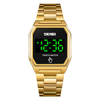 SKMEI 1679 Men / Women Digital Watch Touch Screen LED Display ElectronicI Sport Wristwatch Waterproof - Gold