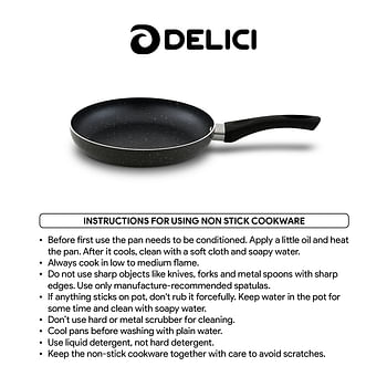 DELICI AFP24GE Superior Aluminium Body Fry Pan with Heat Proof Bakelite Handle