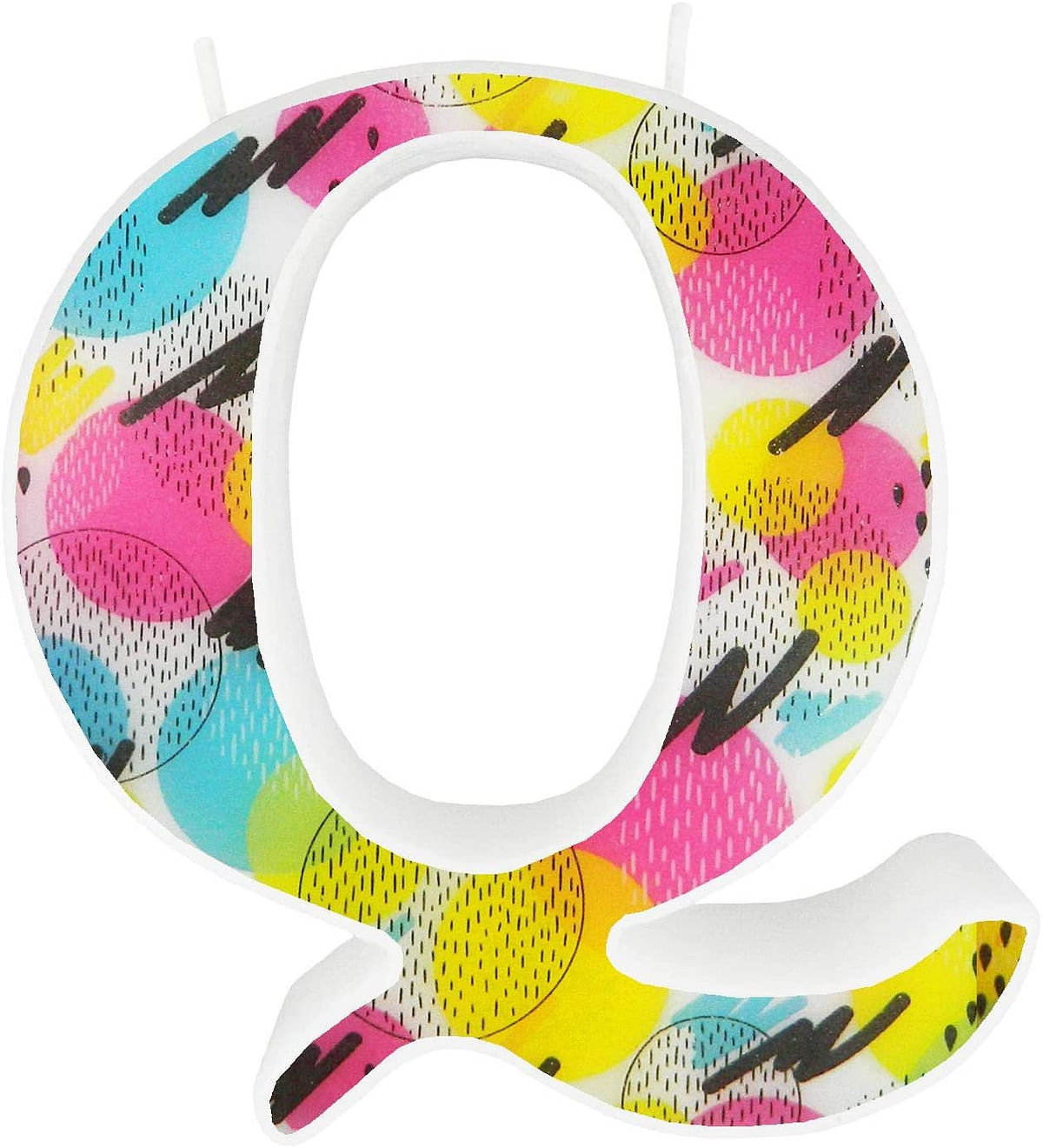 Unique Candle Letters Candle Q Model Muco - Multi Color