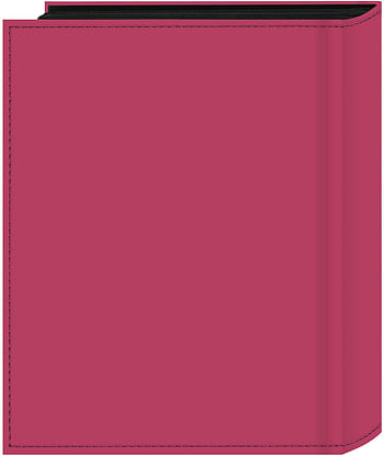 Pioneer Photo 208-Pocket Bright Pink Sewn Leatherette Photo Album with Silvertone Metal I.D. Plate for 4 by 6-Inch Prints