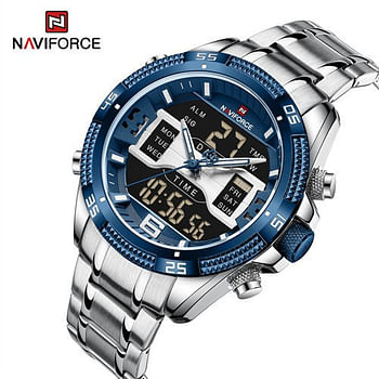 NAVIFORCE NF9201 Men Sport Military Luminous Digital Quartz Luxury Gold 3ATM Waterproof Wrist watch R/BE/S