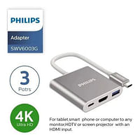 PHILIPS SWV6003G USB C TO HDMI+USB+PD, 3 in 1-4