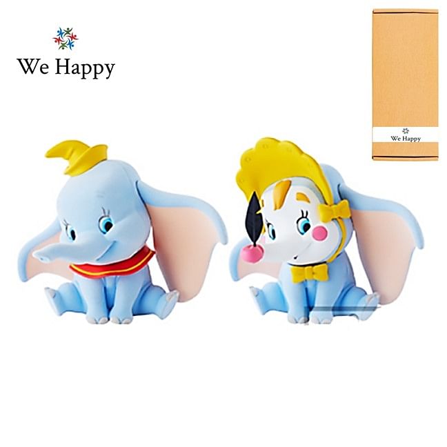 2-Pieces Elephant Cartoon Action Figure Toy Set | Pretend Play for Kids | Cake Topper & Collectable