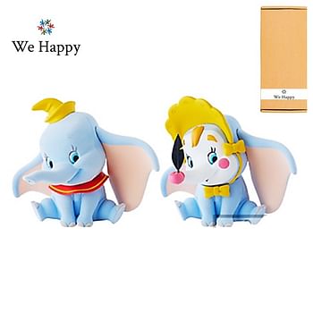 2-Pieces Elephant Cartoon Action Figure Toy Set | Pretend Play for Kids | Cake Topper & Collectable