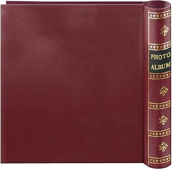 Pioneer BDP-246/BG Photo 200-Pocket Coil Bound Photo Album for 4 by 6-Inch Prints, Burgundy Leatherette with Gold Accents Cover