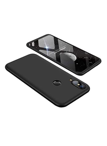 Huawei Nova 3e Case, Fashion ultra Slim Gkk 360 3in1 Full Protection Cover Case - Black