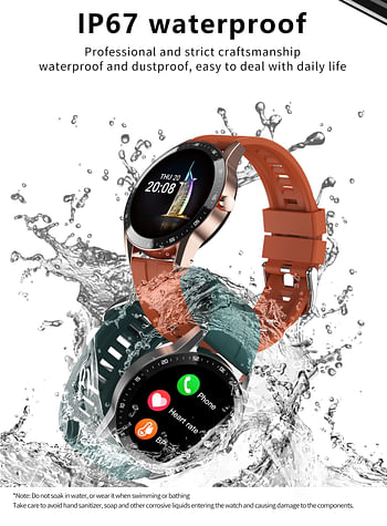 S200  Smart Watch IP67 Waterproof Exercise Watch Support Bluetooth Remote Monitoring 200mah 1.28 inch screen Smart bracelet - Black