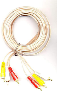 3 RCA male cable to 3 RCA 5 meter long