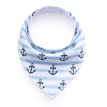 Bandana Bibs Organic 100% Cotton 4 sets / pack - shark and crab