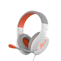 Meetion Stereo Gaming Headphones White Orange Lightweight BacklitHP021