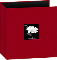 8.5x11 Fabric Frame 3-Ring Binder Scrapbook, Apple Red