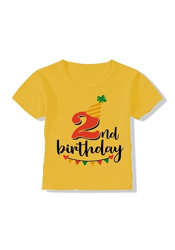 Its My 2nd Birthday Party Boys and Girls Costume Tshirt Memorable Gift Idea Amazing Photoshoot Prop  - Yellow