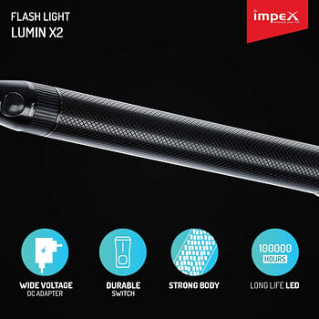 Impex  5W Cree LED Rechargeable Super Bright LED  Flashlight with Sharp & Long Range Beam, Machined Aircraft Aluminium Body