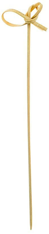 Bow Tie Bamboo Skewer - 6-inch Natural Bamboo Color Skewers: Perfect for Serving Appetizers and Cocktail Garnishes - 1000-CT - Disposable and Eco-Friendly - Restaurantware