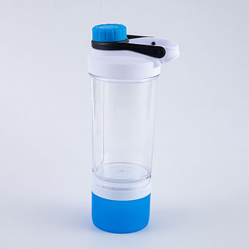 Protein Shaker Bottle, Non-Slip 2 Layer, Leak-Proof Blender Bottle with Supplement Storage Compartment Pack of 3