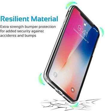 Promate iPhone X Case, Ultra-Thin and Slim Fir Crystal Transparent Flexible Case with Anti-Scratch Rugged and Shockproof Protective Cover for Apple iPhone X / iPhone 10, Lucent-X