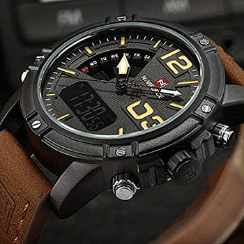 Naviforce Sport Watch For Men Analog-Digital Leather - NF9095-Y