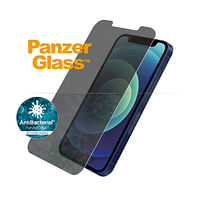 PanzerGlass Privacy iPhone 12 Mini Screen Protector - Standard Fit Tempered Glass w/ Anti-Microbial Surface Protection, Case Friendly & Easy Install - Privacy