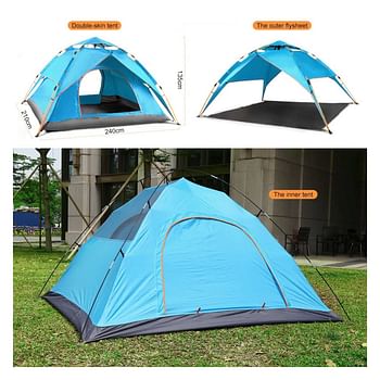 Tanxianzhe TXZ - 0002 Double-skin Tent Automatic Spring-loaded Frame Three people Camping Shelter