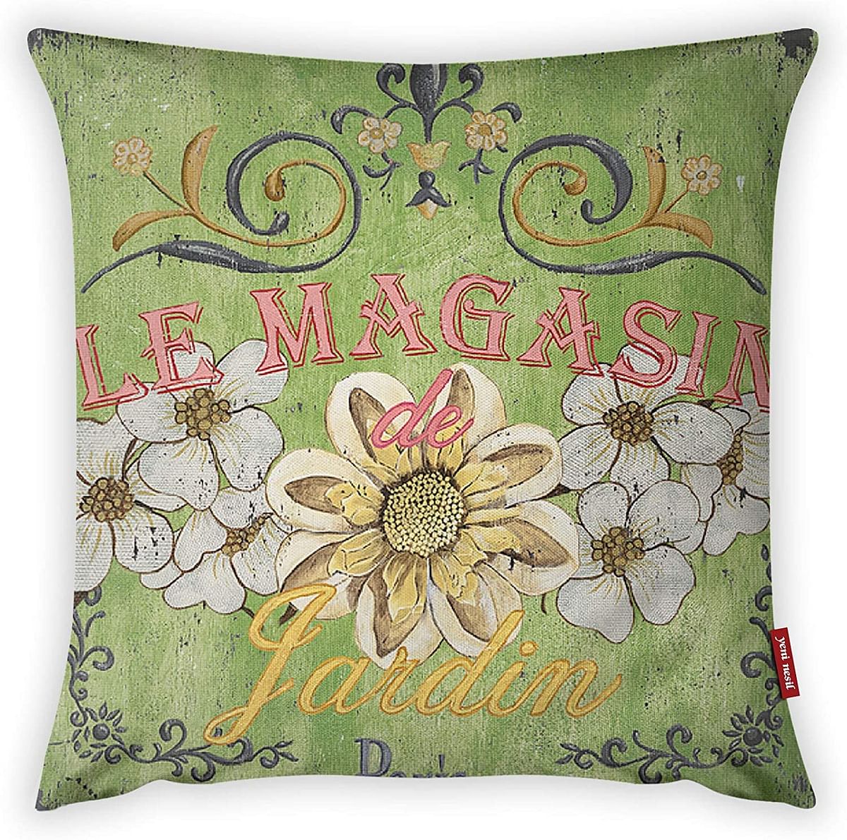 Mon Desire Decorative Throw Pillow Cover, Multi-Colour, 44 x 44 cm, MDSYST3178