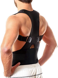 Back Brace Posture Corrector - Medical Grade Fully Adjustable Support Brace - Improves Posture and Provides Lumbar Support - for Lower and Upper Back Pain - Men and Women